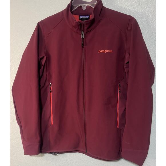 Patagonia Polartec Womens Large Jacket Red Light Coat Hardshell Outdoor Zip Up - Picture 2 of 13
